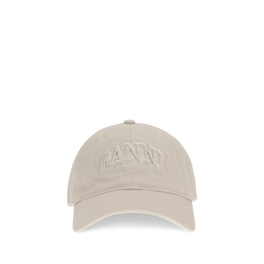Casquette en coton beige Ganni (chapeau de baseball)
