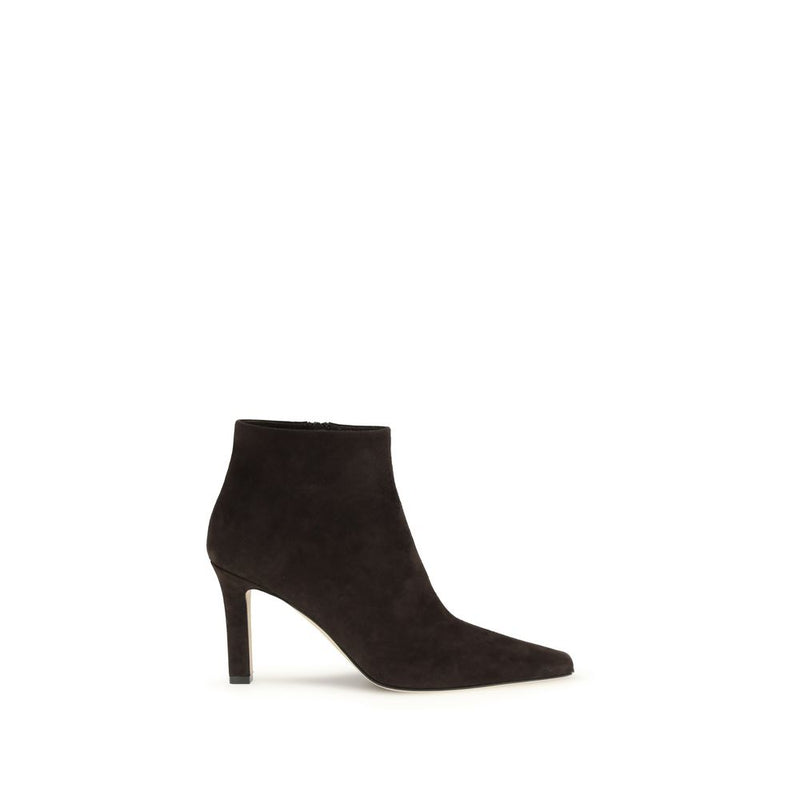 The Row Brown Lamb Leather Ankle Boots - Elegance Redefined