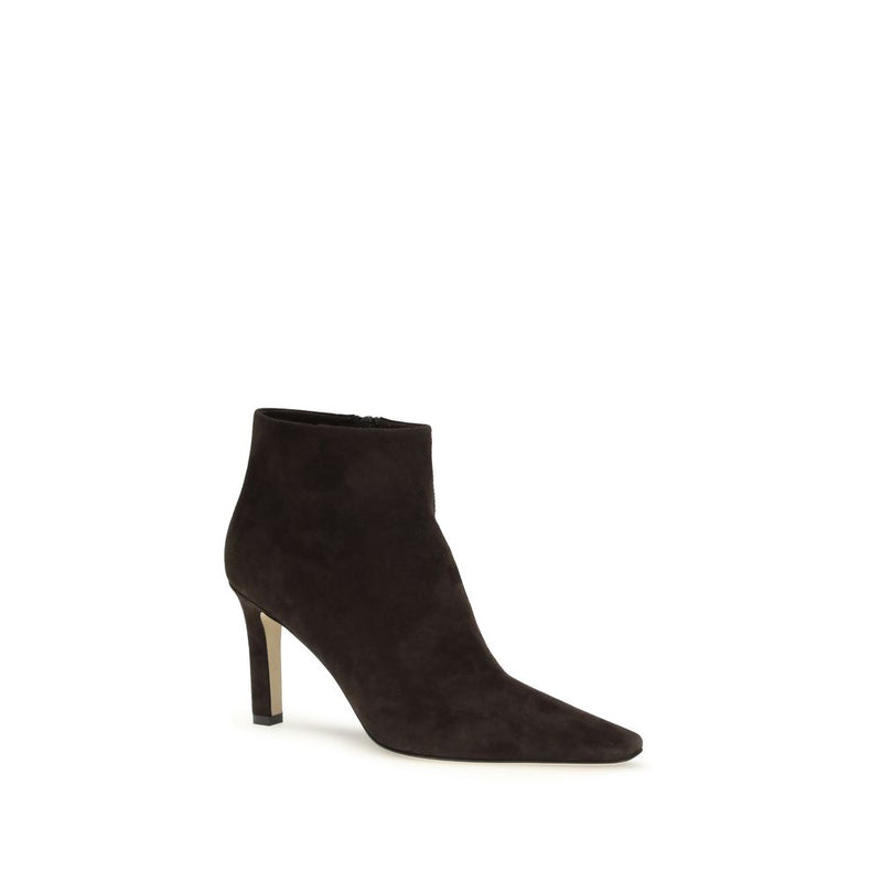 The Row Brown Lamb Leather Ankle Boots - Elegance Redefined