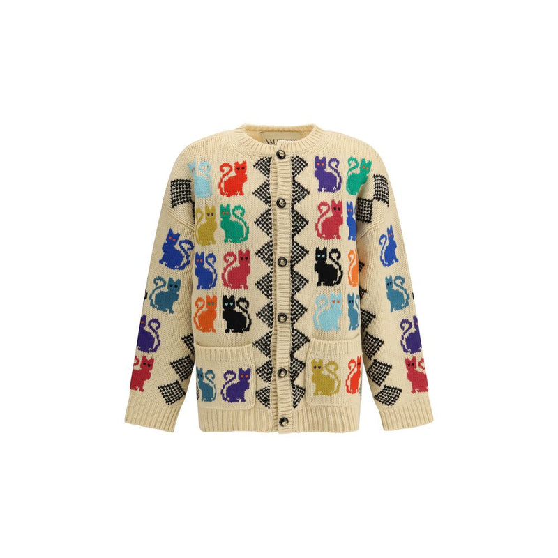 Cardigan en Laine Multicolore Valentino - Le Chat de la Maison