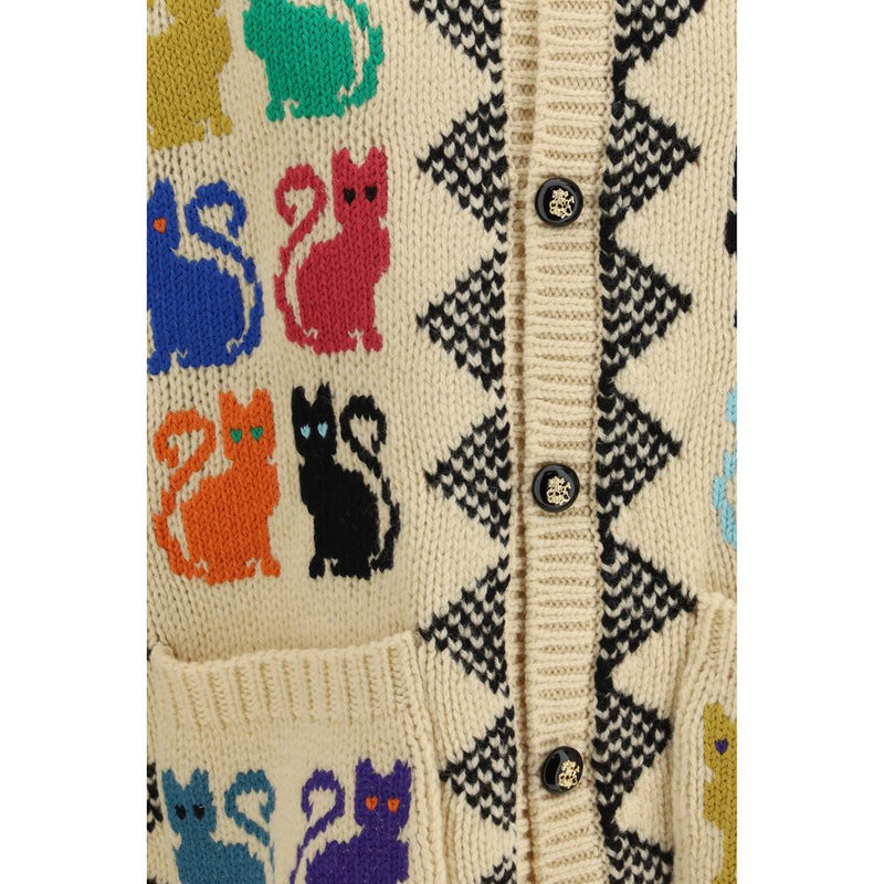 Cardigan en Laine Multicolore Valentino - Le Chat de la Maison