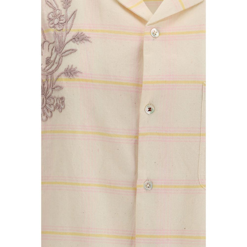Baziszt Multicolor Cotton Shortsleeve Shirt - Effortless Elegance