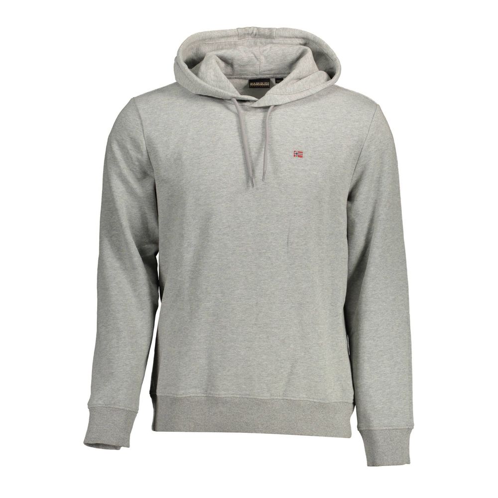 Hoodie en coton gris Napapijri pour hommes