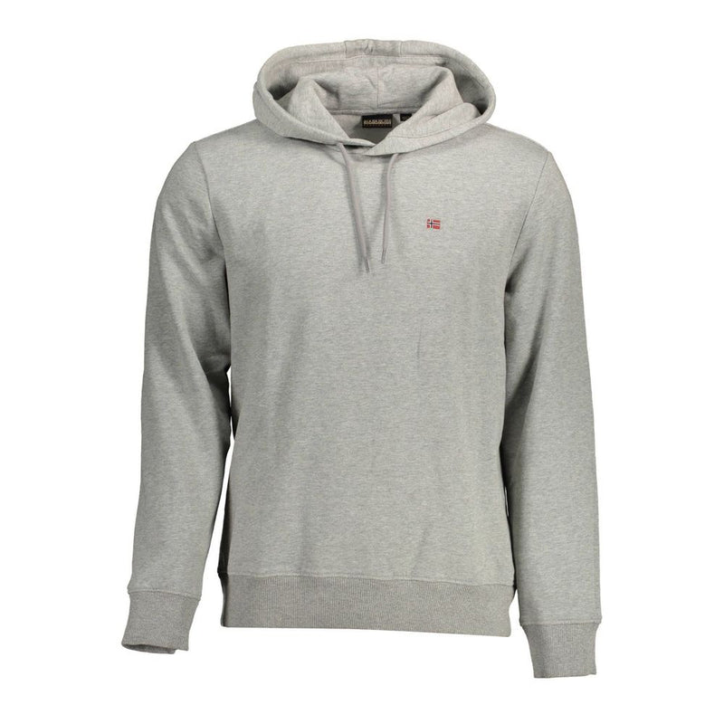 Napapijri Gray Cotton Hoodie - Stylish & Comfortable
