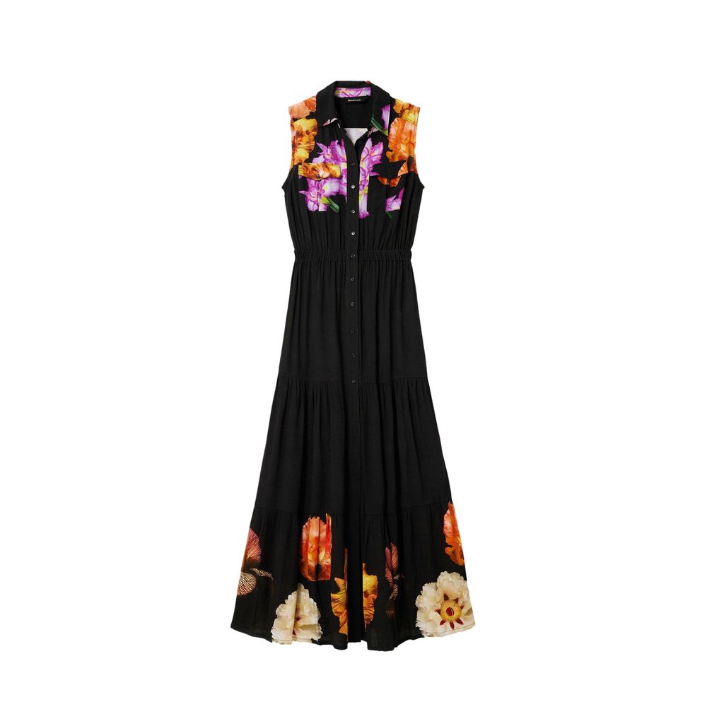 Desigual Black Viscose Casual Dress for Women
