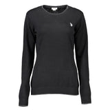 U.S. POLO ASSN. Black Cotton Sweatshirt for Women