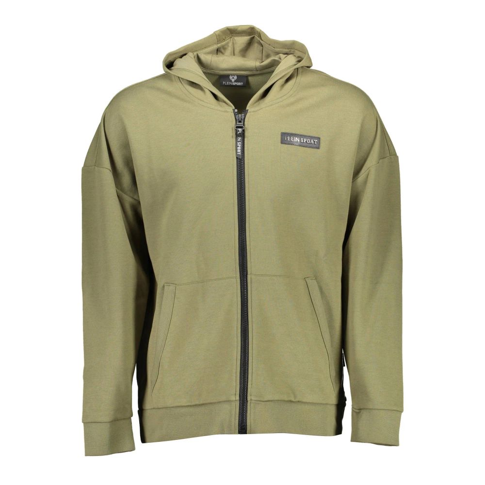 Plein Sport Bicolor Cotton Sweatshirt for Men - Deep Green