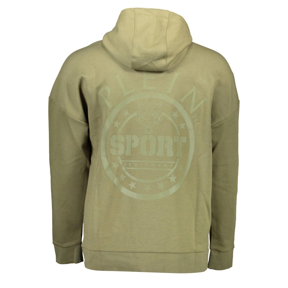 Plein Sport Bicolor Cotton Sweatshirt for Men - Deep Green