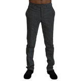 Pantalon de costume noir en coton BENCIVENGA