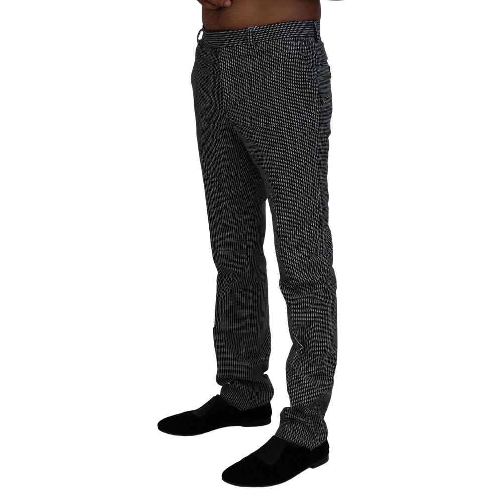 Pantalon de costume noir en coton BENCIVENGA