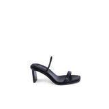 Sandales à Talons Aiguilles en Cuir Noir Calvin Klein