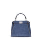 Fendi Blue Calf Leather Bos Taurus Shoulder Bag