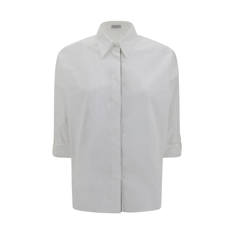Brunello Cucinelli White Cotton Dress Shirt - Élégance et Sophistication