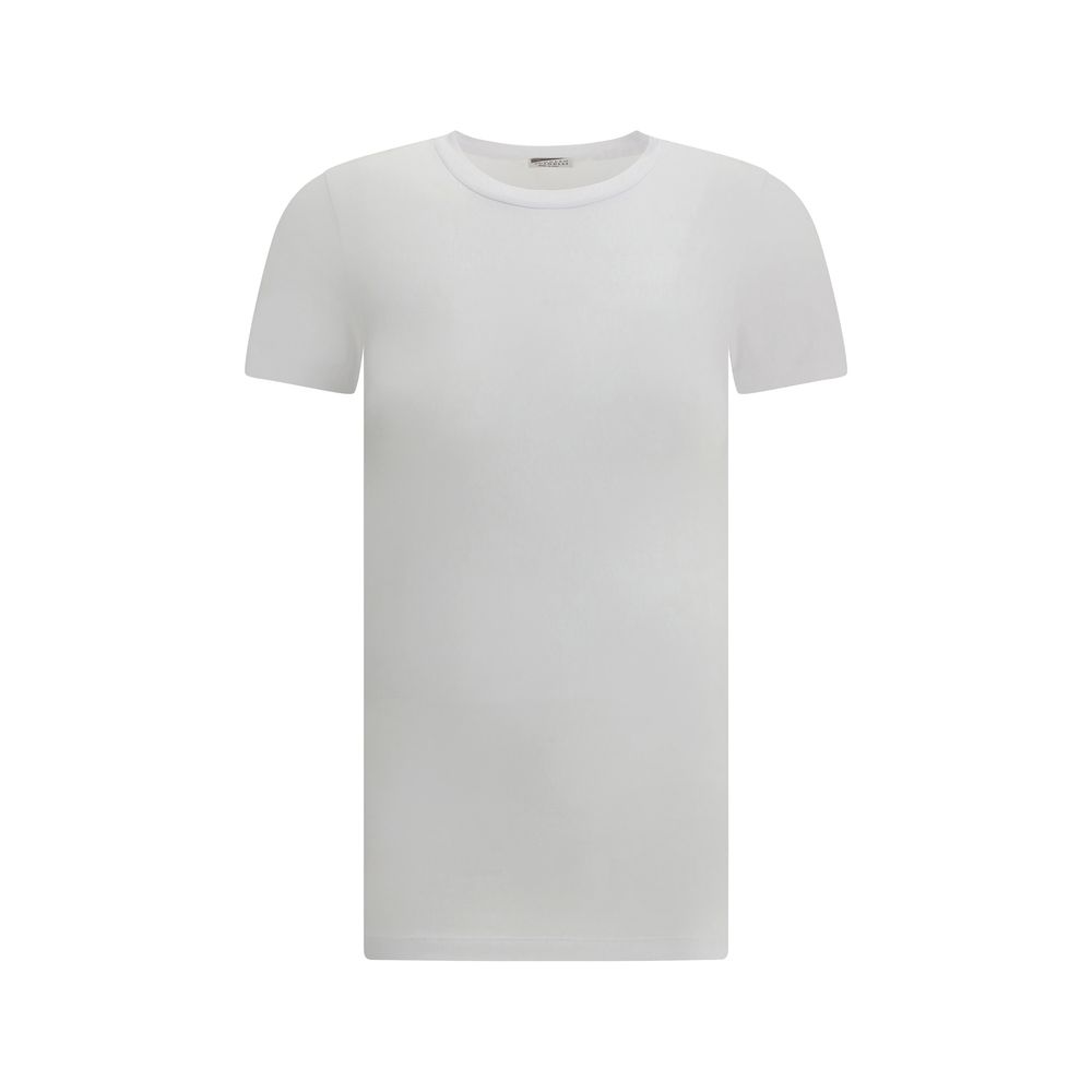 Brunello Cucinelli T-Shirt en Coton Blanc pour Femme