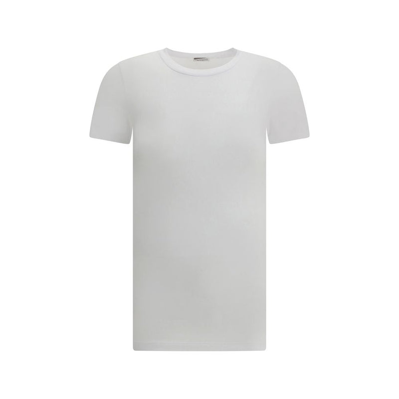 Brunello Cucinelli T-Shirt en Coton Blanc pour Femme