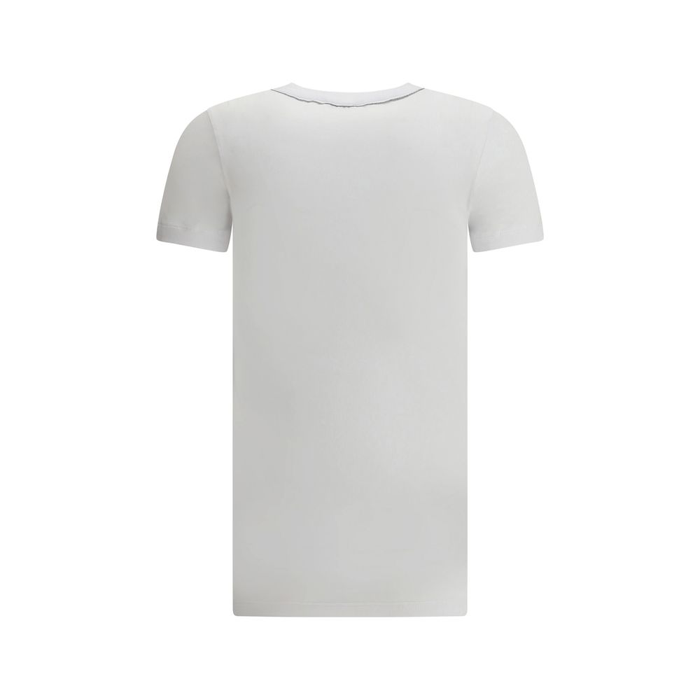 Brunello Cucinelli T-Shirt en Coton Blanc pour Femme
