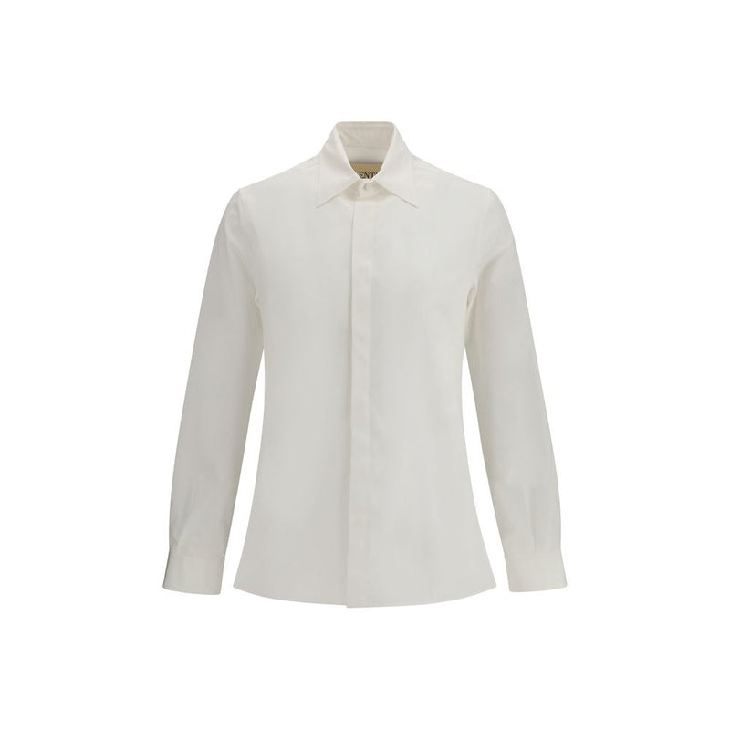 Valentino Rockstud Untitled White Cotton Dress Shirt