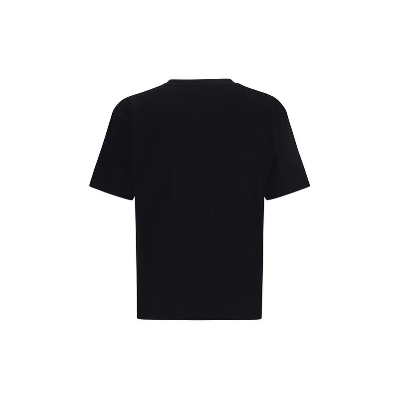 Valentino Black Cotton T-Shirt - Regular Fit with Graphic Print