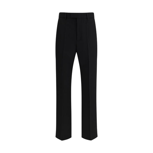 Pantalon habillé en laine polaire noire Valentino