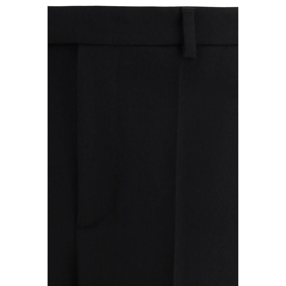 Pantalon en Fleece de Laine Noir Valentino