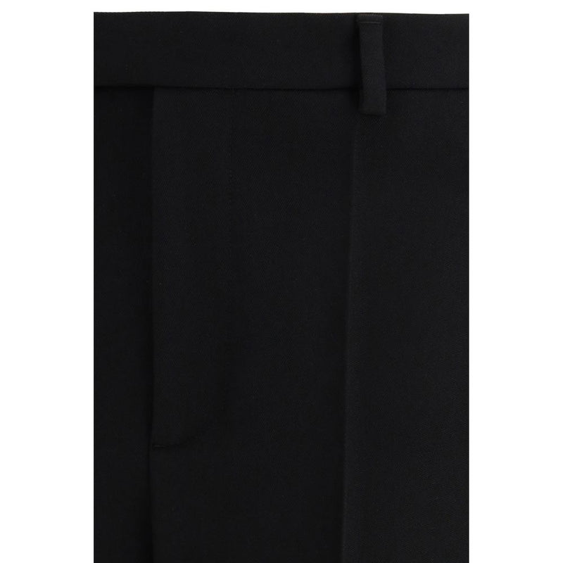 Valentino Zwarte Fleece Wollen Broek