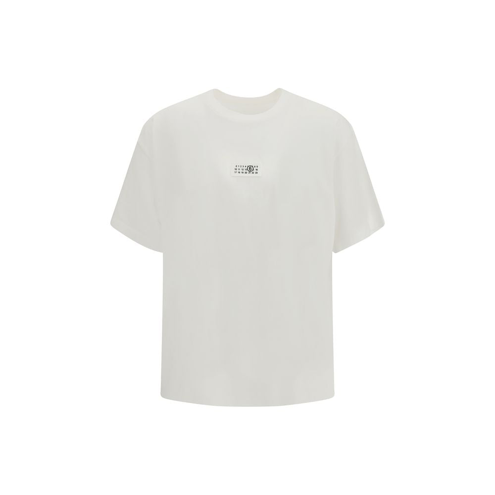 T-Shirt en Coton Blanc MM6 Maison Margiela