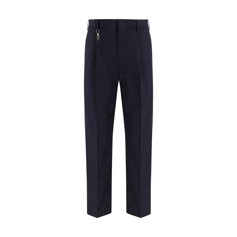 Pantalon habillé Prada en coton bleu