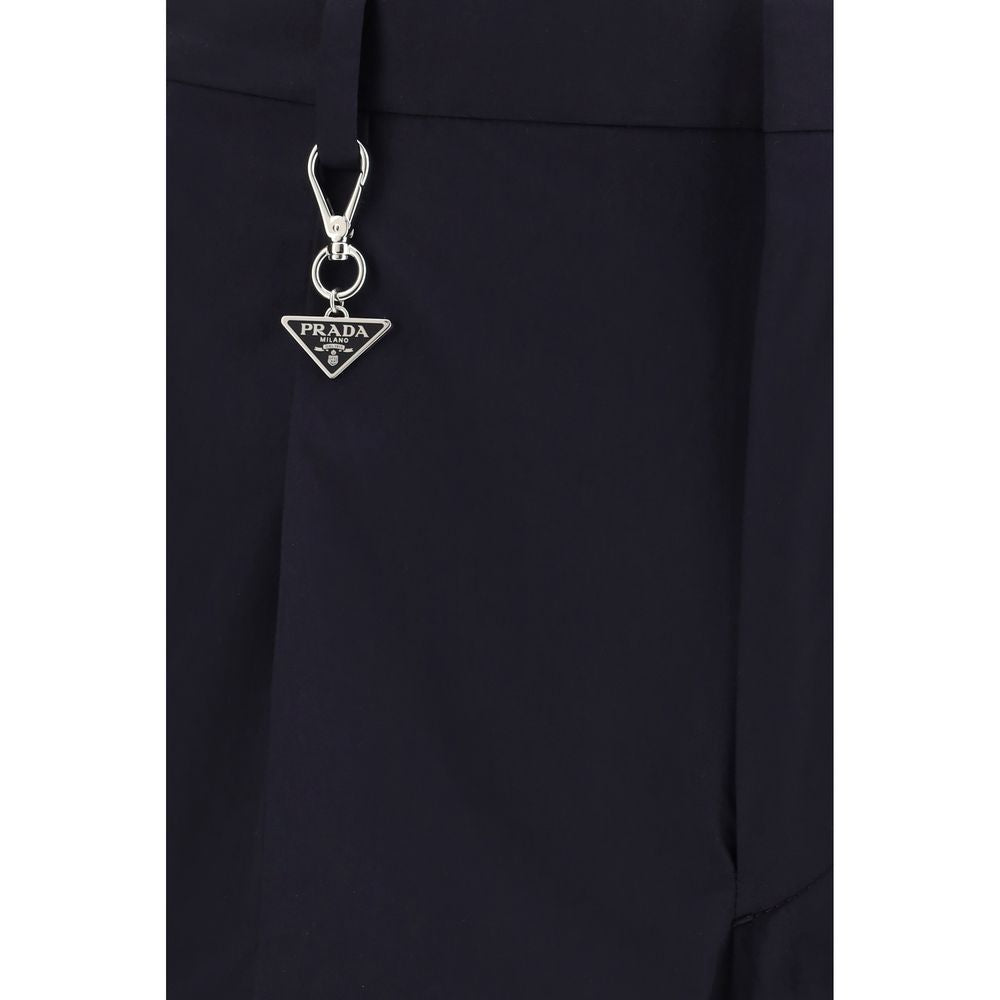 Pantalon habillé Prada en coton bleu