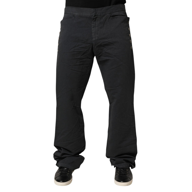 Jean Just Cavalli noir coupe droite taille mi-haute