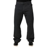 Jean Just Cavalli noir coupe droite taille mi-haute