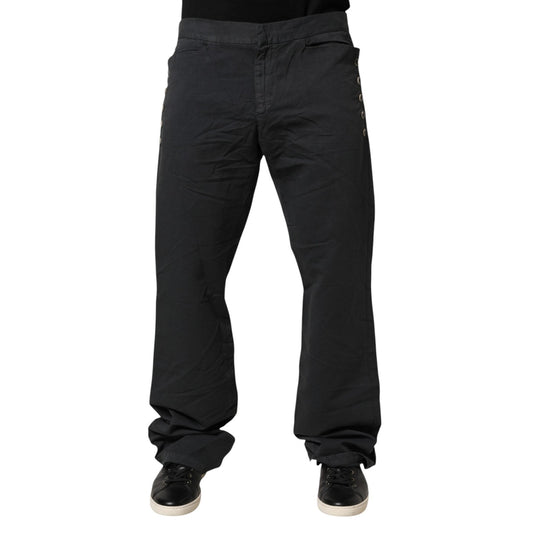 Jean Just Cavalli noir coupe droite taille mi-haute