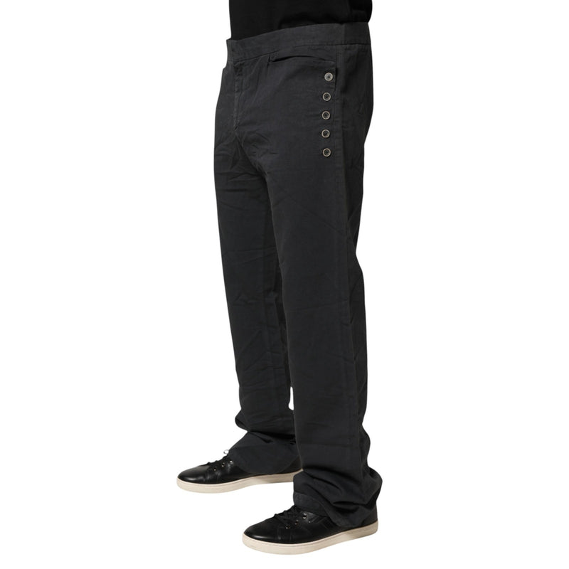 Jean Just Cavalli noir coupe droite taille mi-haute