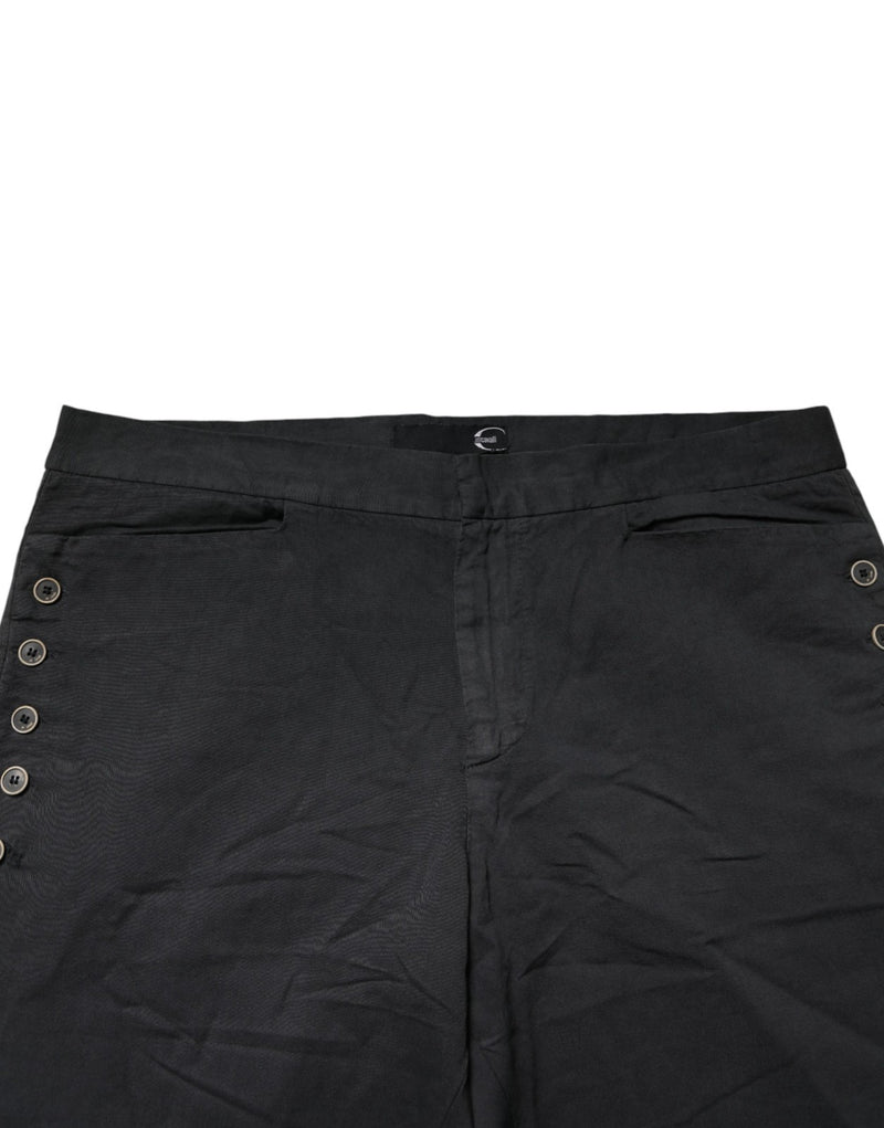 Jean Just Cavalli noir coupe droite taille mi-haute