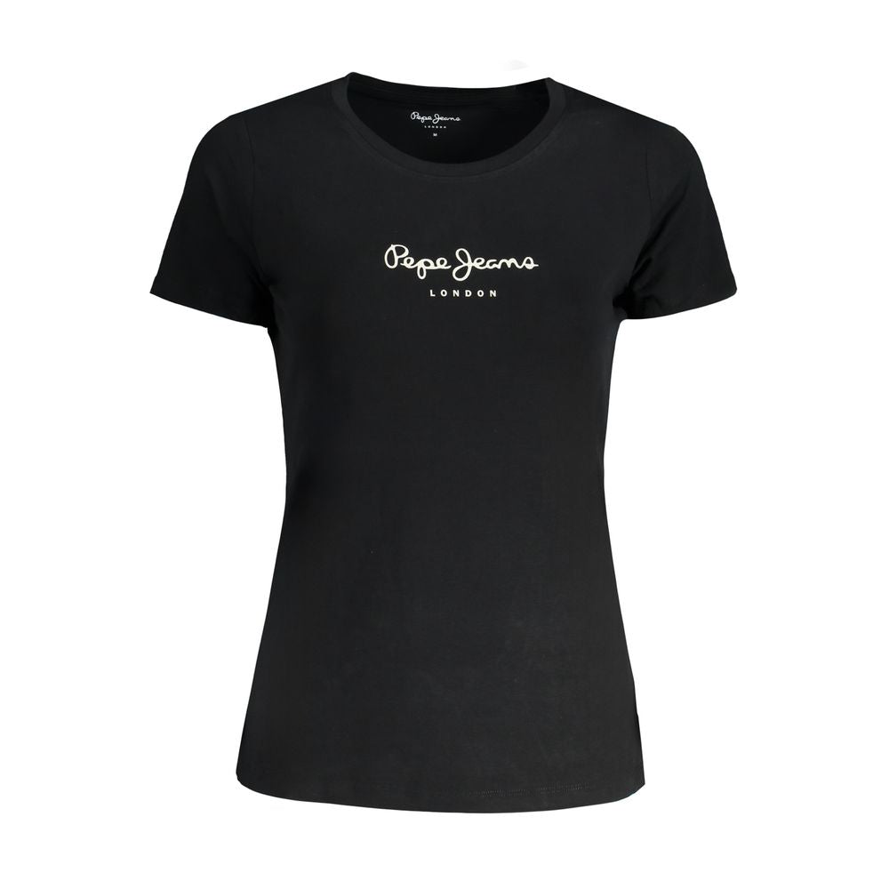 T-shirt Femme Coton Pepe Jeans Nero