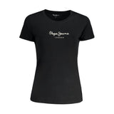 T-shirt Femme Coton Pepe Jeans Nero