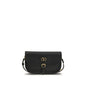 Valentino Garavani Black Calf Leather Bos Taurus Shoulder Bag