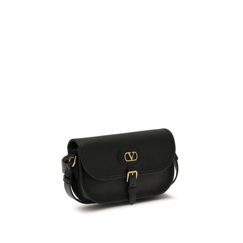 Sac à épaule Valentino Garavani en cuir de veau noir