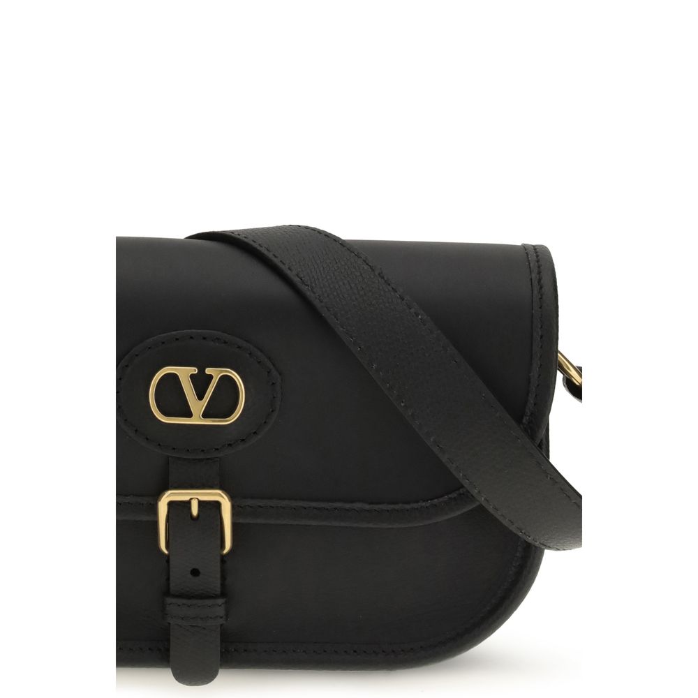 Sac à épaule Valentino Garavani en cuir de veau noir