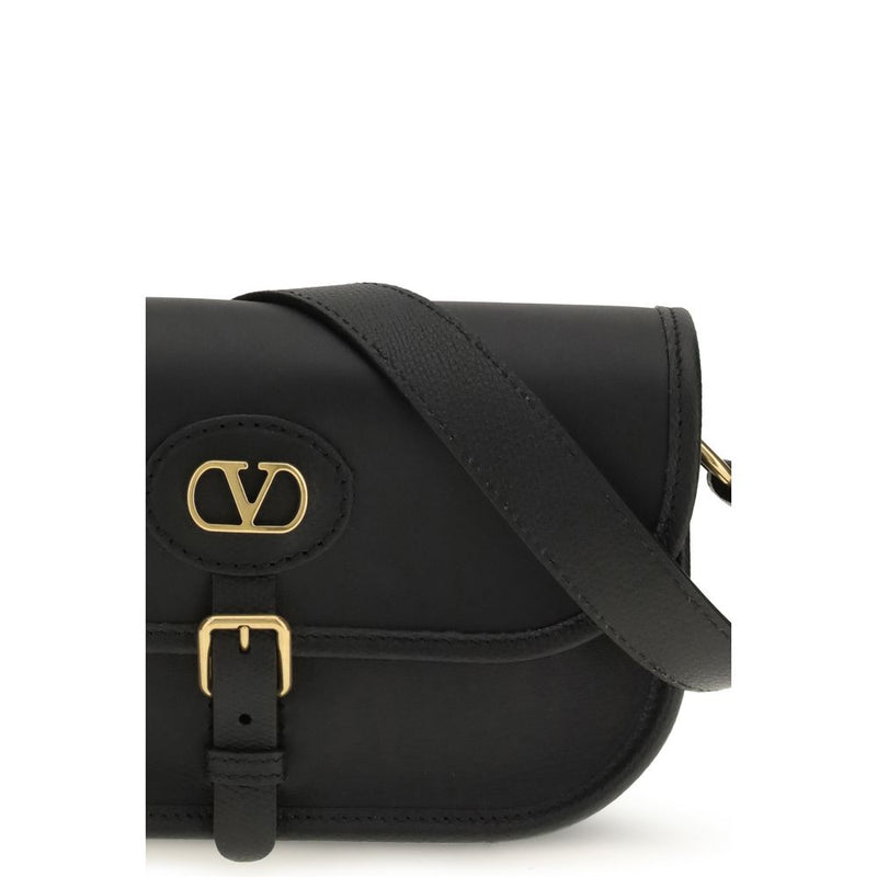 Sac à épaule Valentino Garavani en cuir de veau noir