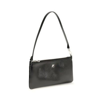 Courrèges Black Cowhide Shoulder Bag