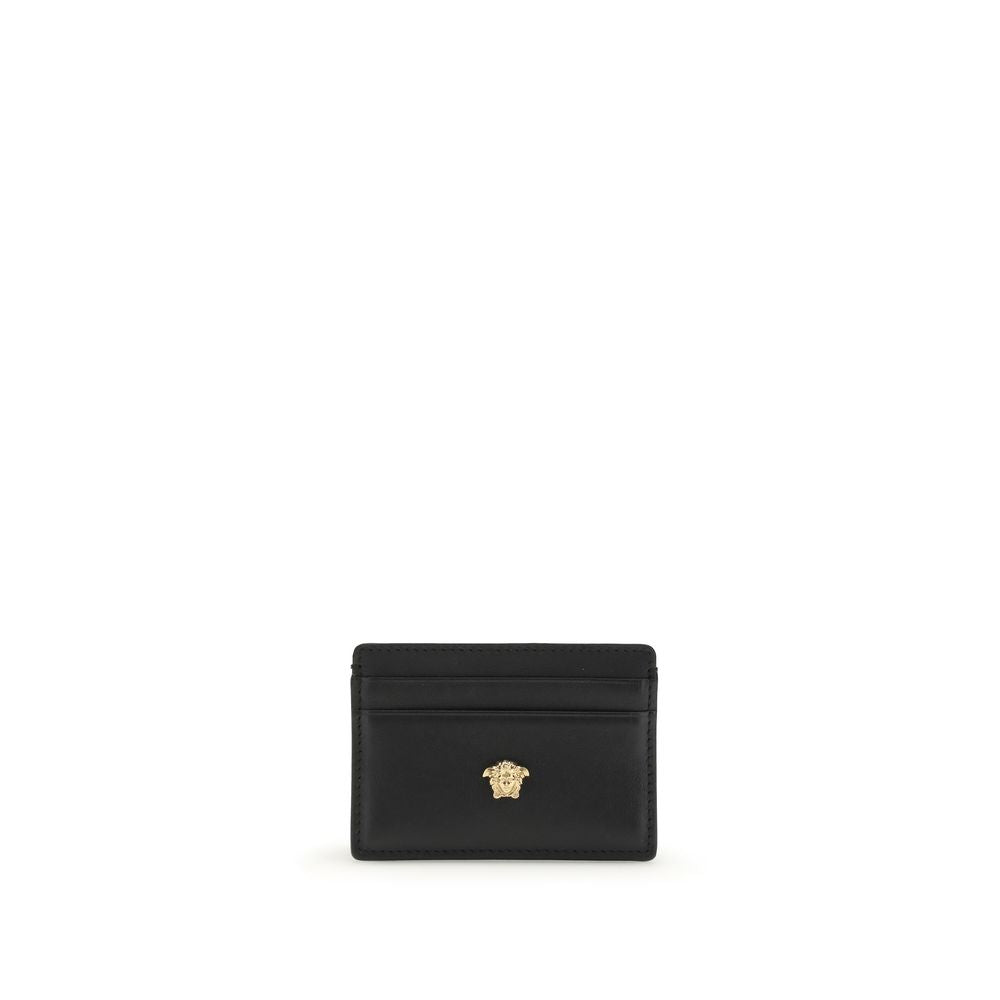 Portefeuille Versace Bos Taurus en cuir de veau noir
