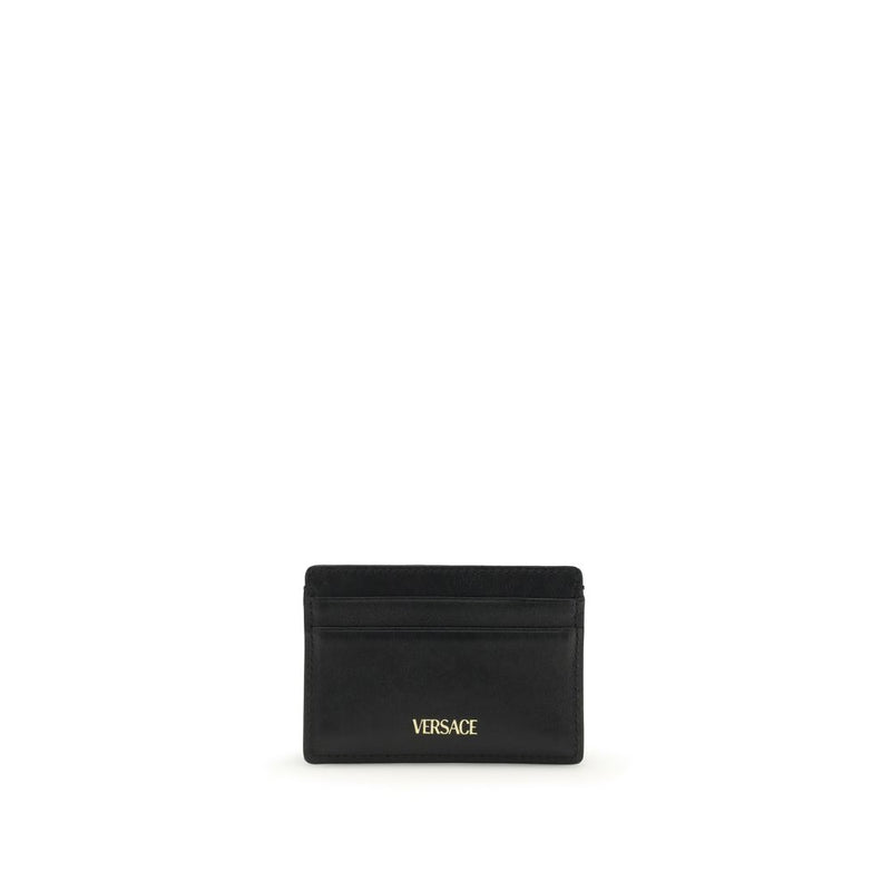 Portefeuille Versace Bos Taurus en cuir de veau noir