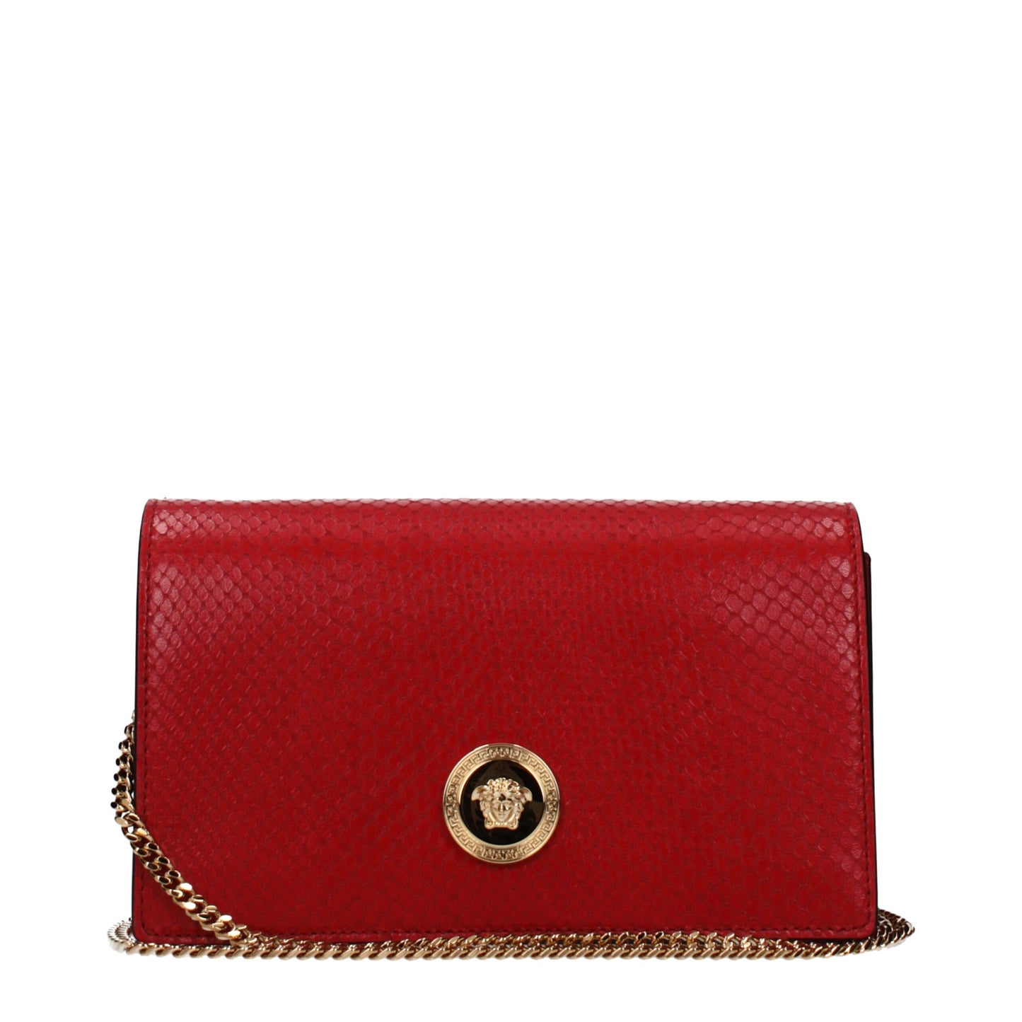 Versace Red Leather Clutch Bag