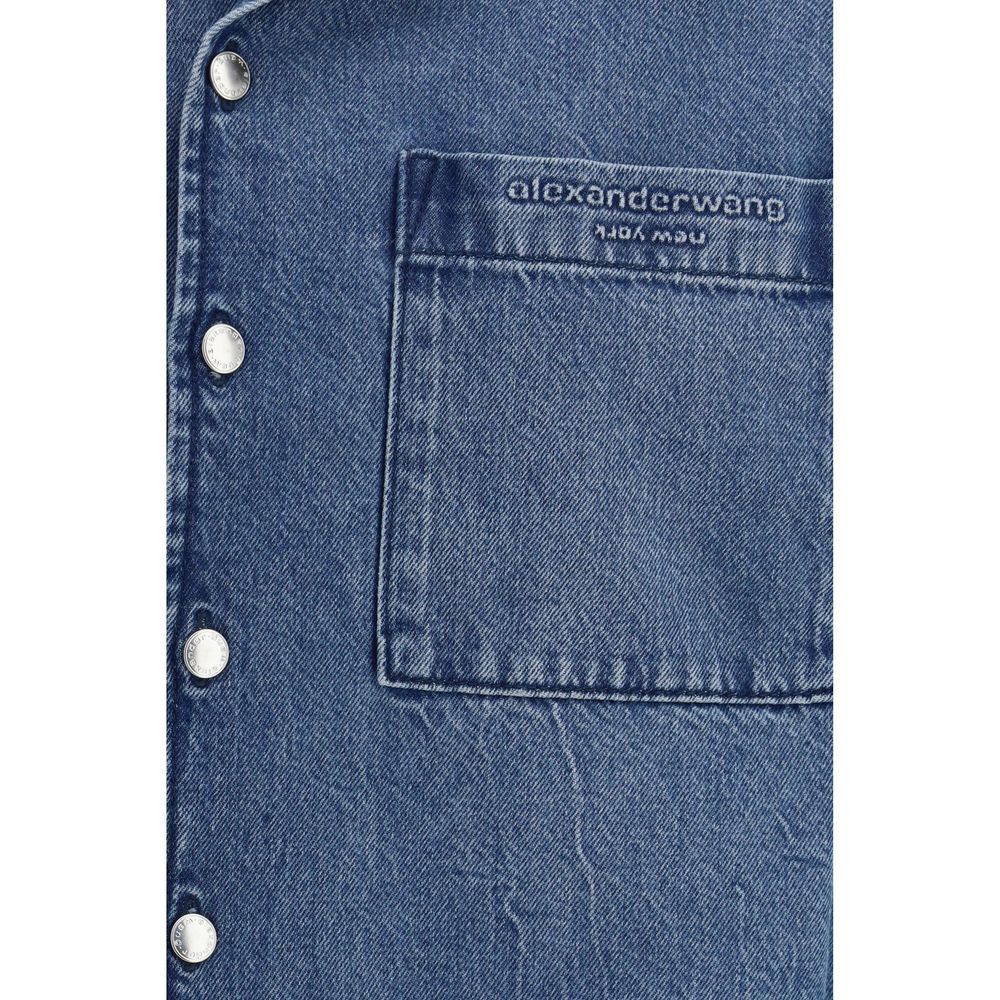 Chemise en Denim Bleu Alexander Wang - Style Cropped Oversized