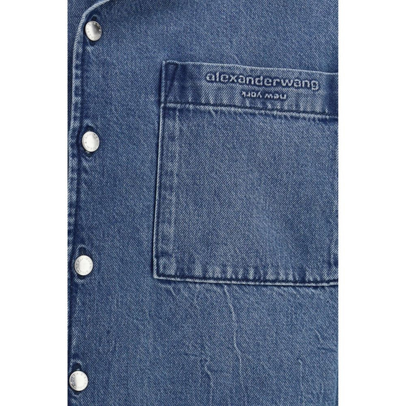 Chemise en Denim Bleu Alexander Wang - Style Cropped Oversized