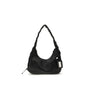 Ganni Black Recycled Leather Shoulder Bag