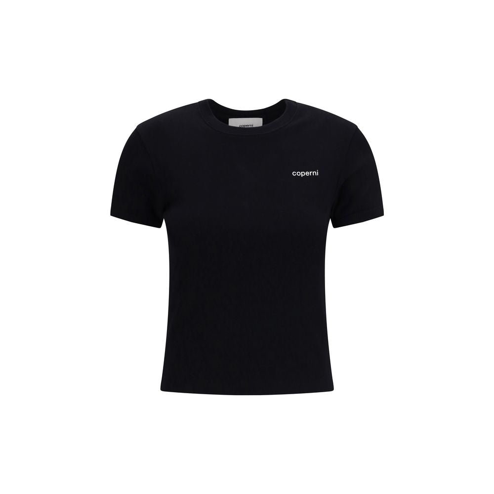 Coperni Black Cotton T-Shirt - Slim Fit Baby Tee