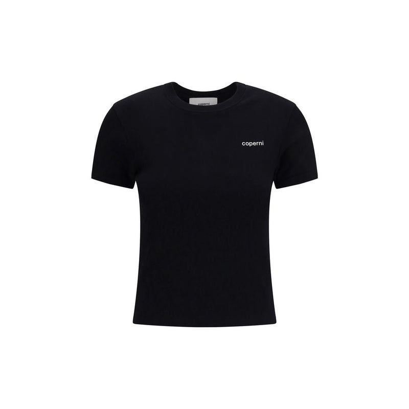Coperni Black Cotton T-Shirt - Slim Fit Baby Tee