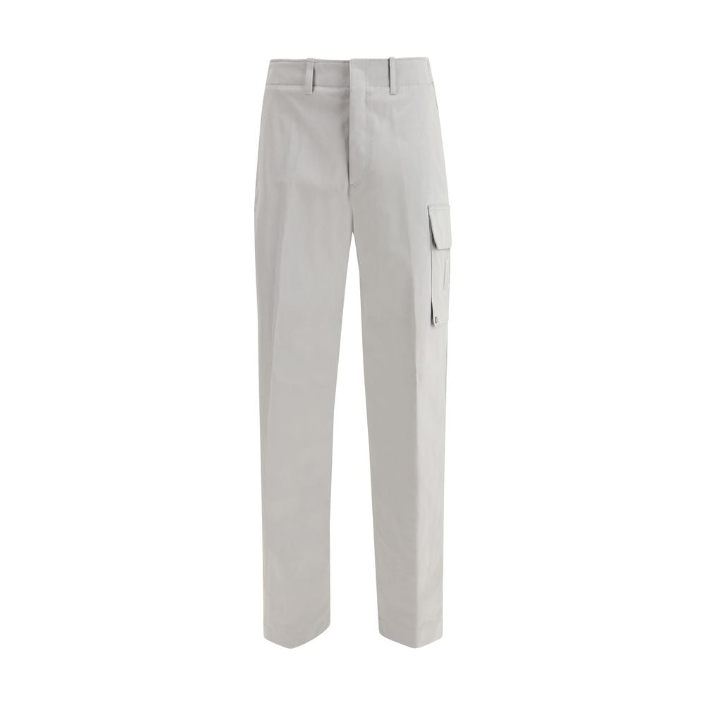 Pantalon cargo Fendi en coton argenté