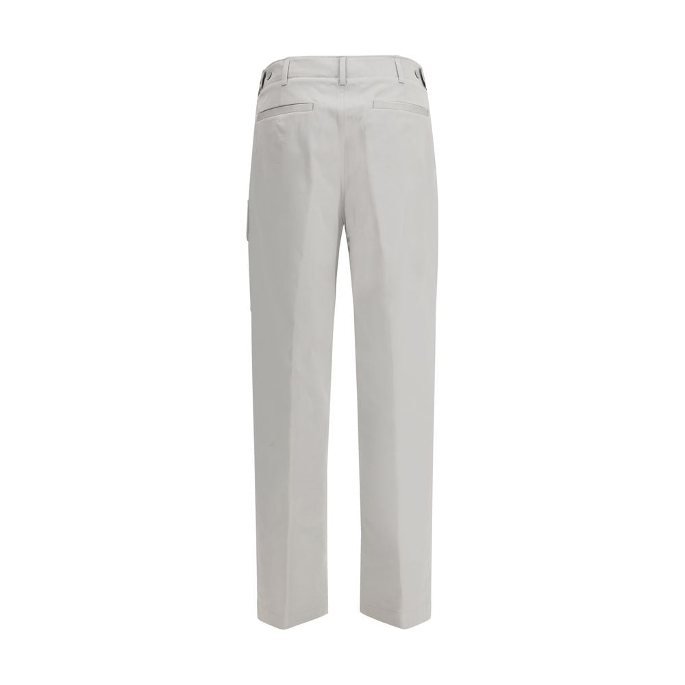 Pantalon cargo Fendi en coton argenté